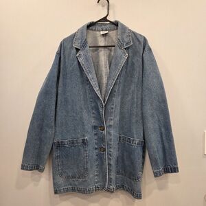 CMC By Color Me Cotton Vintage Denim Chore Barn Jacket 100% Cotton Large